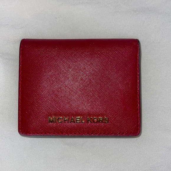 Michael Kors Handbags - Michael Kors Red Leather Wallet!❤️